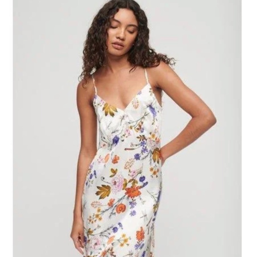 Superdry Floral White Slip Dress sundress